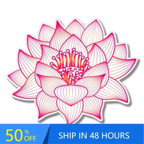 

Lotus Flower Beautiful Phone Trendy Boat Truck Walls Laptop Waterproof Vinyl Decal Accessory Cute Retro Aesthetic Unique