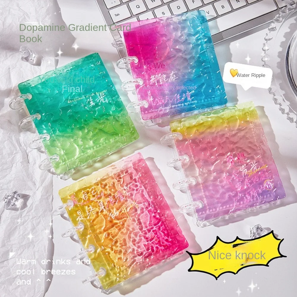 

New Colorful Crushed Ice Card Album 3 Inch Mini Photocard Binder PP with 20 Internal Pages Postcard Book Unisex