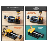 ABBO-Universal 57Mm Adjustable Mini Jaw Bench Clamp Drill Press Fixed Table Vise DIY Sculpture Craft Hand Fixed Repair Tool