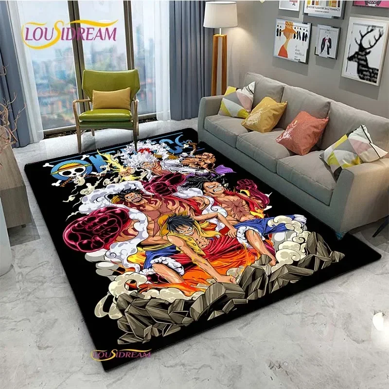 One Piece Cartoon Anime Cute Carpet for Living Room Bedroom Rug Table Kitchen Door Kids Un-slip Floor Mat Alfombra Birthday gift