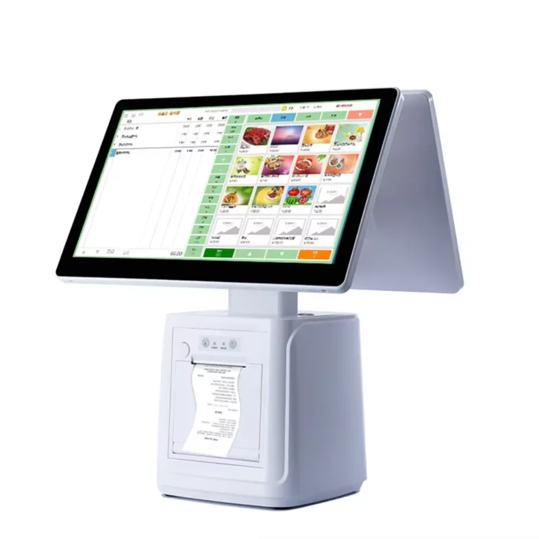 GMS google Play Andoid/windows Dual Screen 15.6 Inch Restaurant Touch Point Single Machine, the Screen Can Be Rotated 90 Degrees