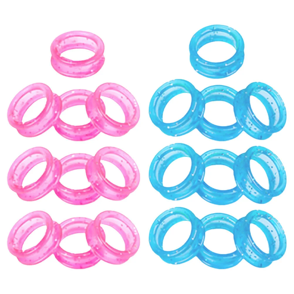 

20 шт., ножницы, вставки для большого пальца, силиконовые кольца на палец, противоскользящие парикмахерские аксессуары для ухода за домашними животными, ножницы, кольца на палец