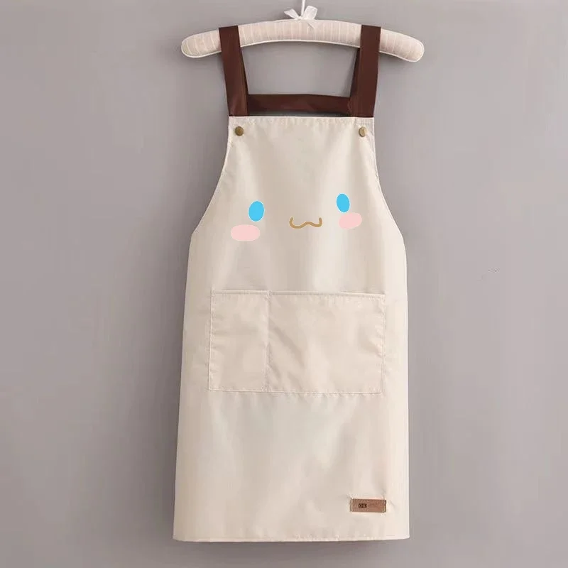 Sanrio Apron Woman Man Hello Kitty Kuromi Cinnamoroll Pinafore Anime Kawaii Expression Pinny Antifouling Kitchen Supplies Gift