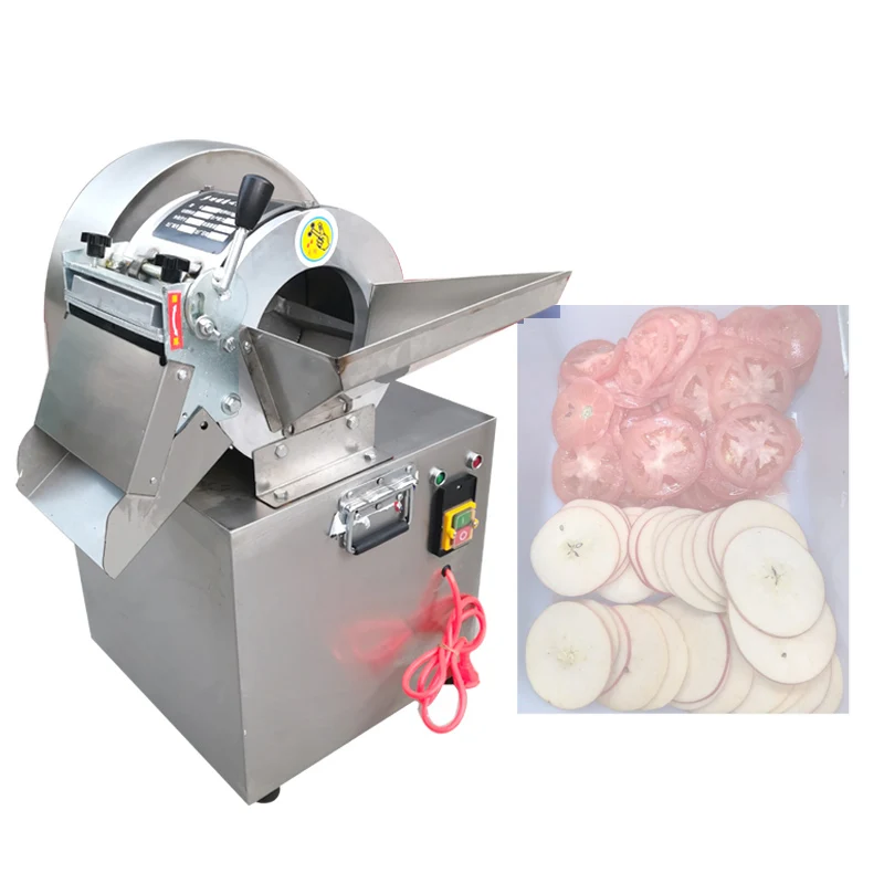 Commercial Vegetable Cutter Machine Multi-Functional Slice Cutting Section Dual Motor Adjustable Speed Electric Vegetable Shredd