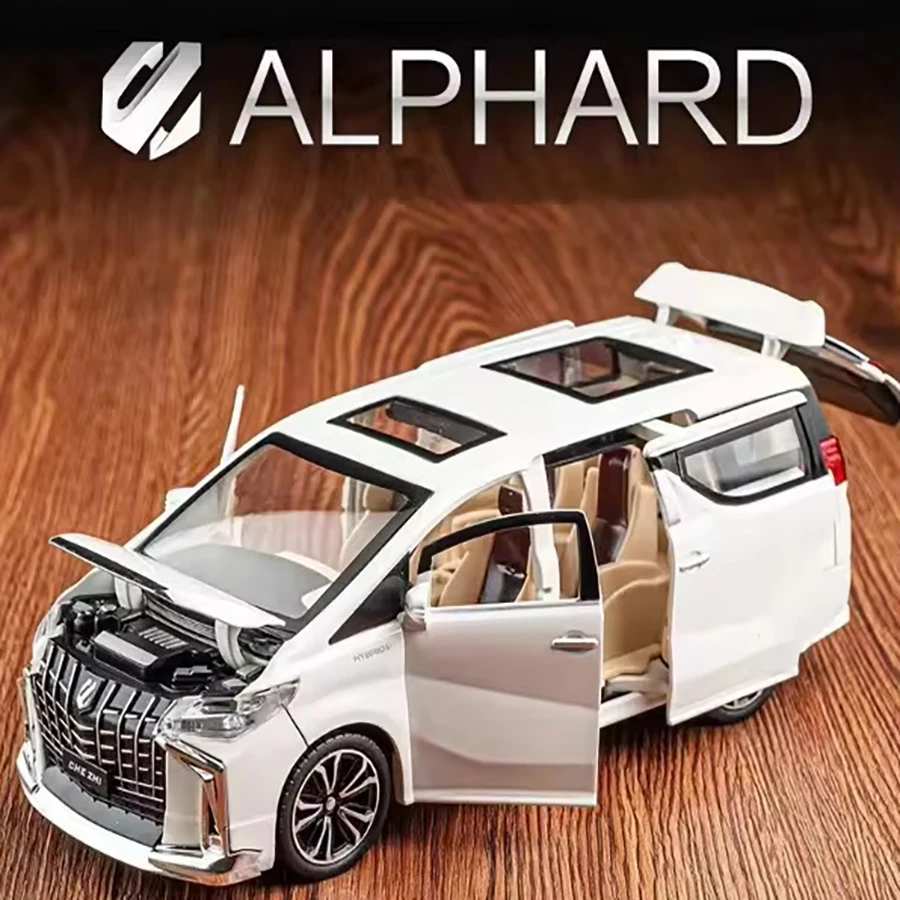1:32 Mini Luxury VIP Business Inertia Cart MPV Model Die-Casting Metal Alloy Door and Interior Suitable for Adult Collectors