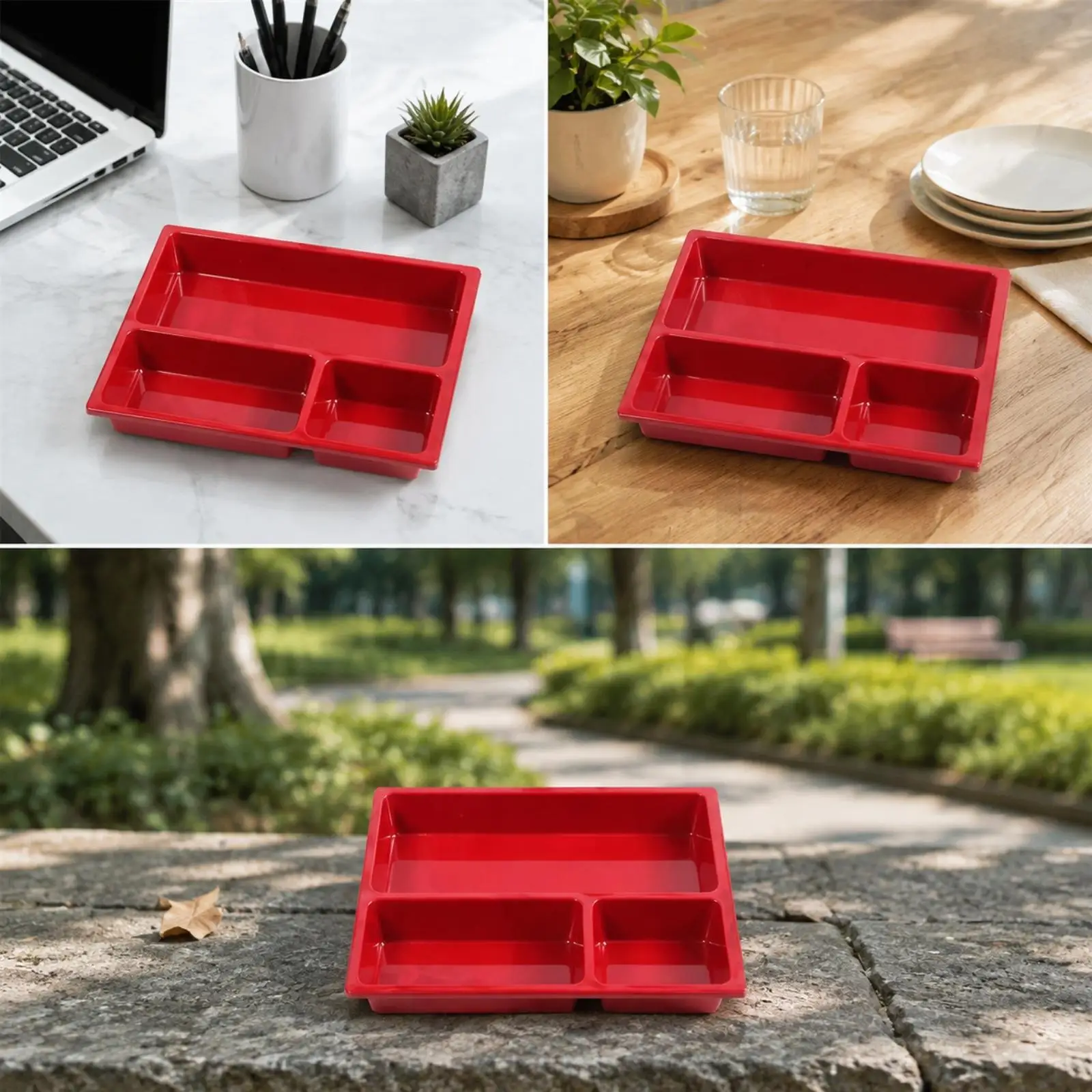 Japanese-Style Bento Lunch Box Heat-Resistant Divided Lunch Container Food Grade