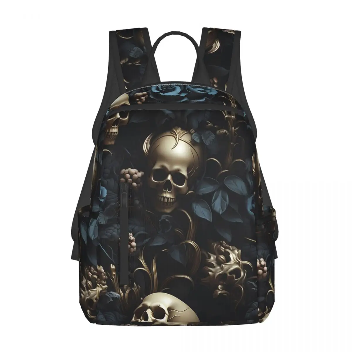 

Horror Gothic Skeleton Death Skull Backpack Daypack Large Capacity Children BookBag School Bag Shoulder Bags for Men Women