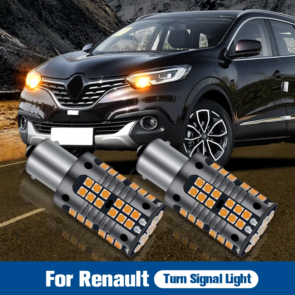 2x LED Turn Signal Light PY21W BAU15S Canbus For Renault Avantime Alaskan Arkana Grand Scenic 2 3 4 Kadjar Kaptur Koleos Sandero