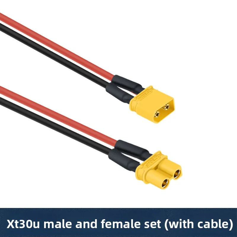 1pcs,XT60PW 30U 90 T-shaped male and female connector for testing, gold-plated banana plug