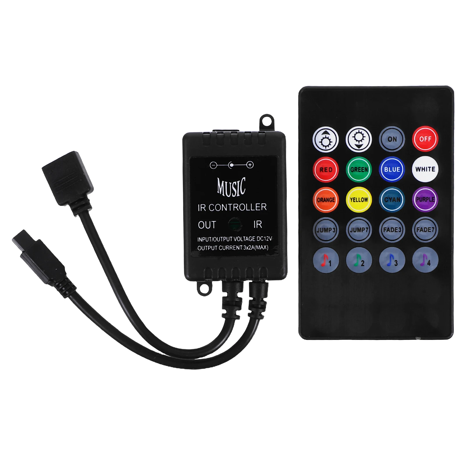 

Music Controller Sound Sensor Remote LED -keys Ir Flexible Strip Light RGB Lights
