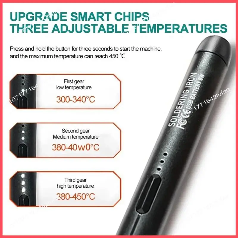 

B52C 5V Micro-USB комплект паяльника, с аккумулятором, беспроводной паяльник, портативный электросварочный аппарат, ручка для пайки