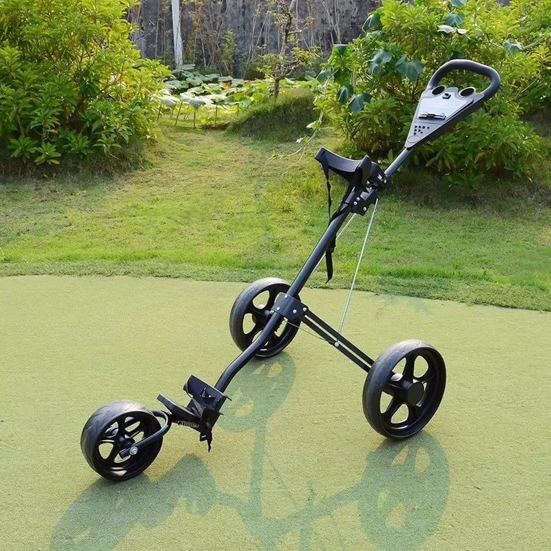Practical Folding Push Golf Trolley Golf Bag Transport Lightweight And Sturdy For Easy Movement And Space Saving Storage At Home