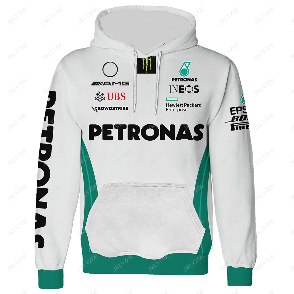 2024 Petronas Team Racing Driver deportes extremos partido tren coche de carreras Sudadera con capucha hombres Lewis Top Tee niños camiseta de fórmula F1 USB One