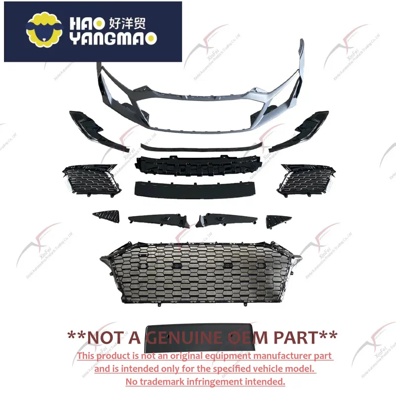 Dry Carbon Fiber Front Lip PP Plastic Front Bumper Grille Fit for Audi R8 Coupe Spyder 2016-2021 Car Exterior Upgrade Body Kit