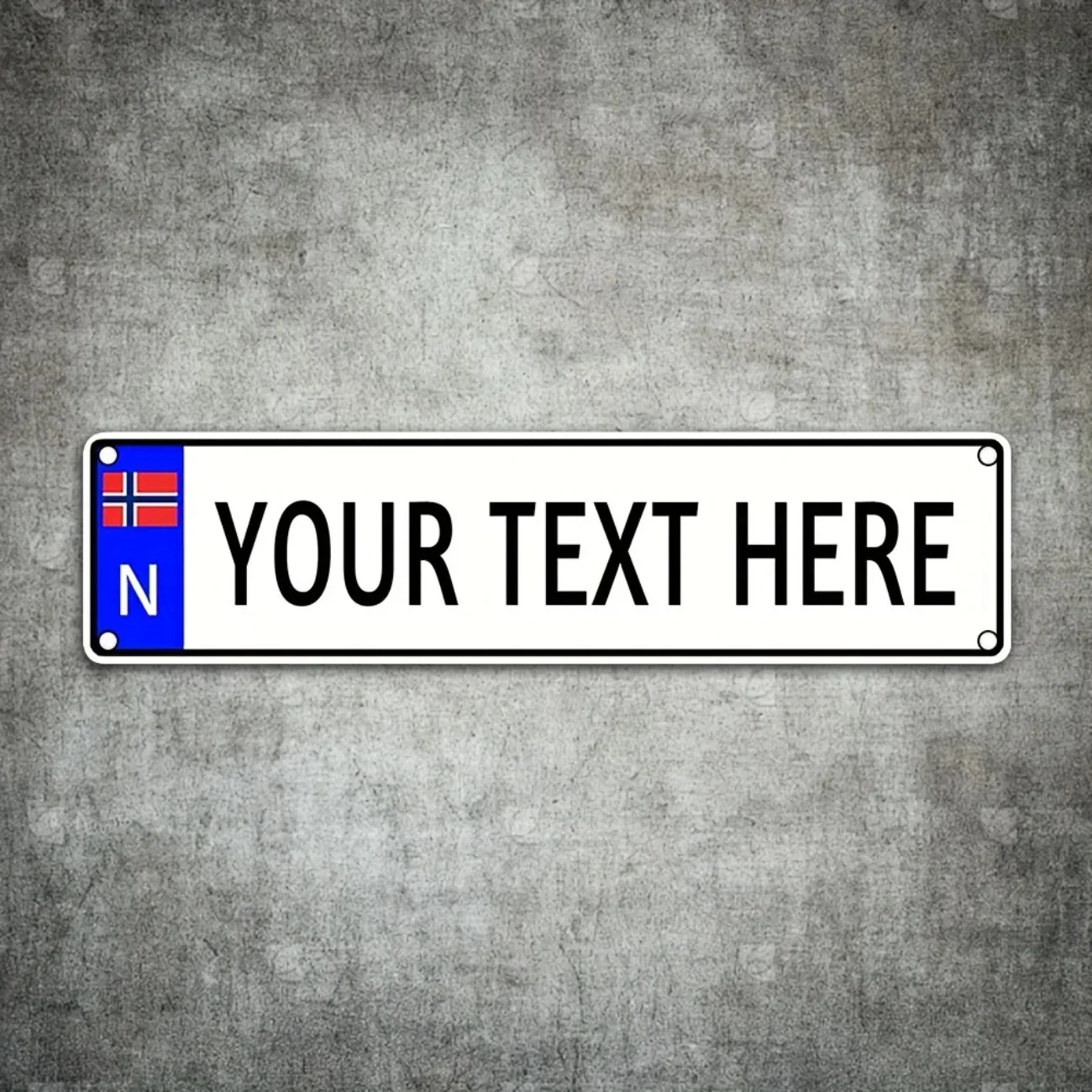 Custom Text Norwegian Vintage Metal Sign Personalized Home Bar Car & Outdoor Wall Decor Plaque - view 5