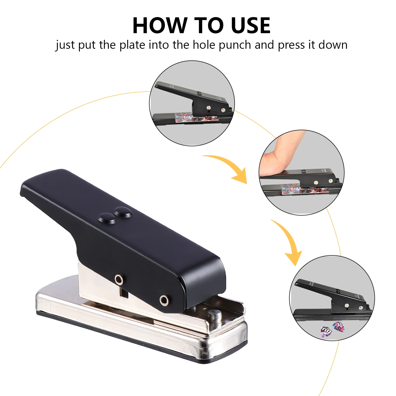

Guitar Pick Punch Making Tool Ouncher Bass Hole Make Your Own Picks Iron
