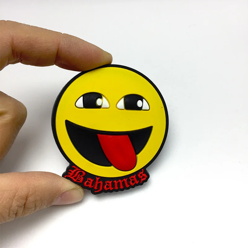 

Bahamas Theme 3D Resin Fridge Magnet Funny Tongue-out Emoji Magnet for Fridge Home Decor Items Room Decoration
