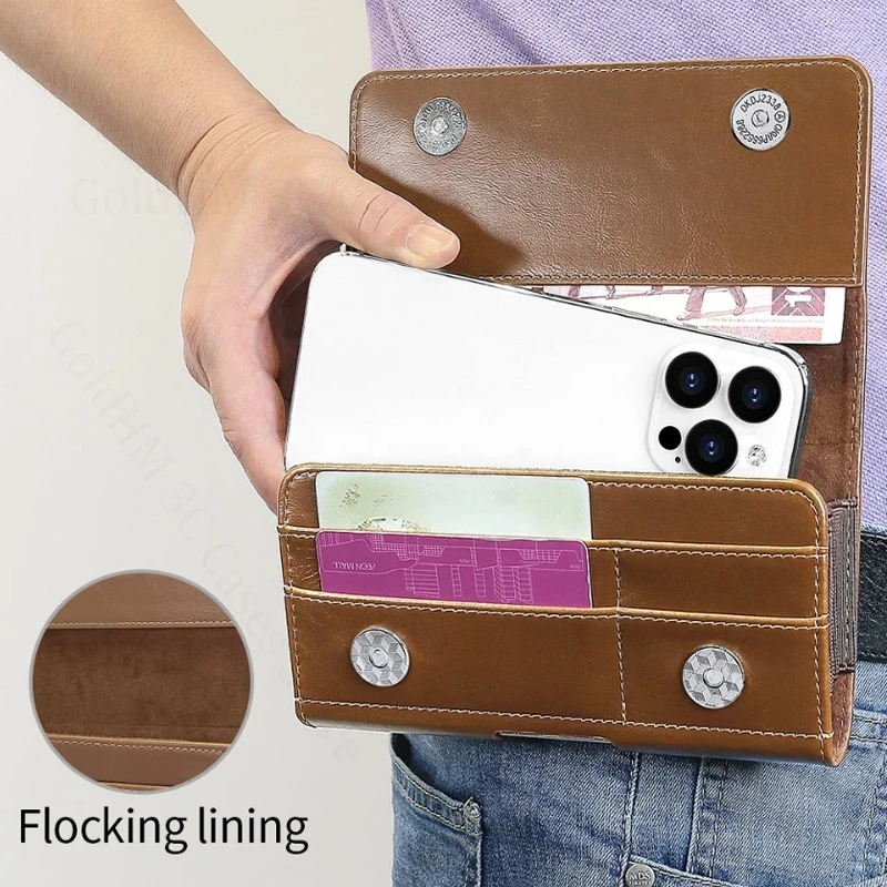 

Magnetic Flip Phone Pouch For Samsung M36 M56 M55S M35 M16 Leather Phone Waist Card Case For Galaxy M55 M34 M54 M15 M14 M13 M53