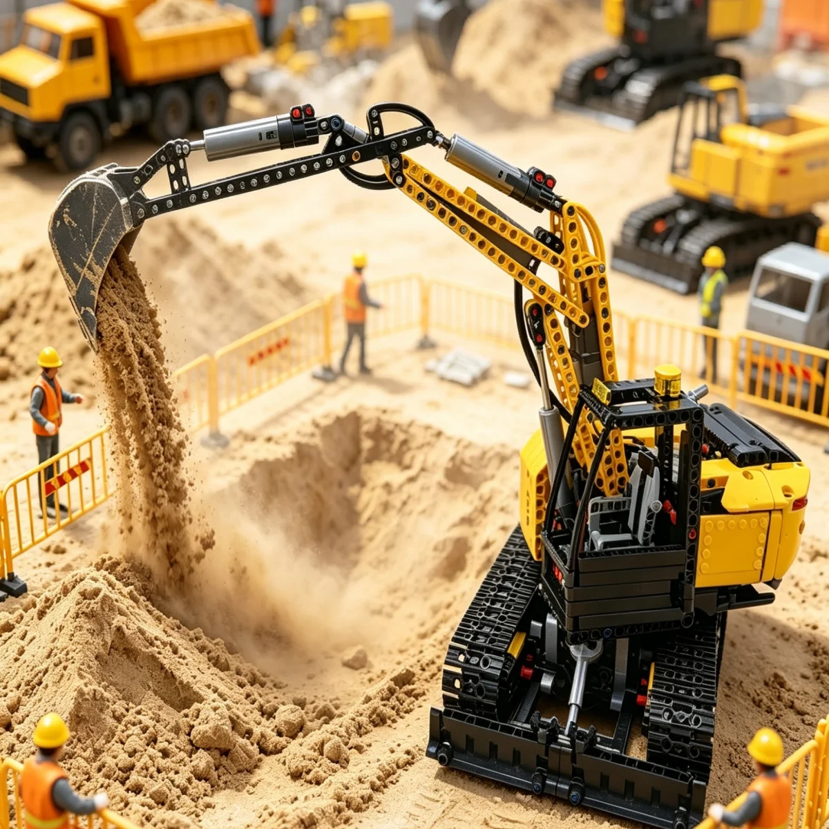 

City Remote Control Engineering Car Building Block Model Kit RC Excavator Kids Educational Construction Block Toys