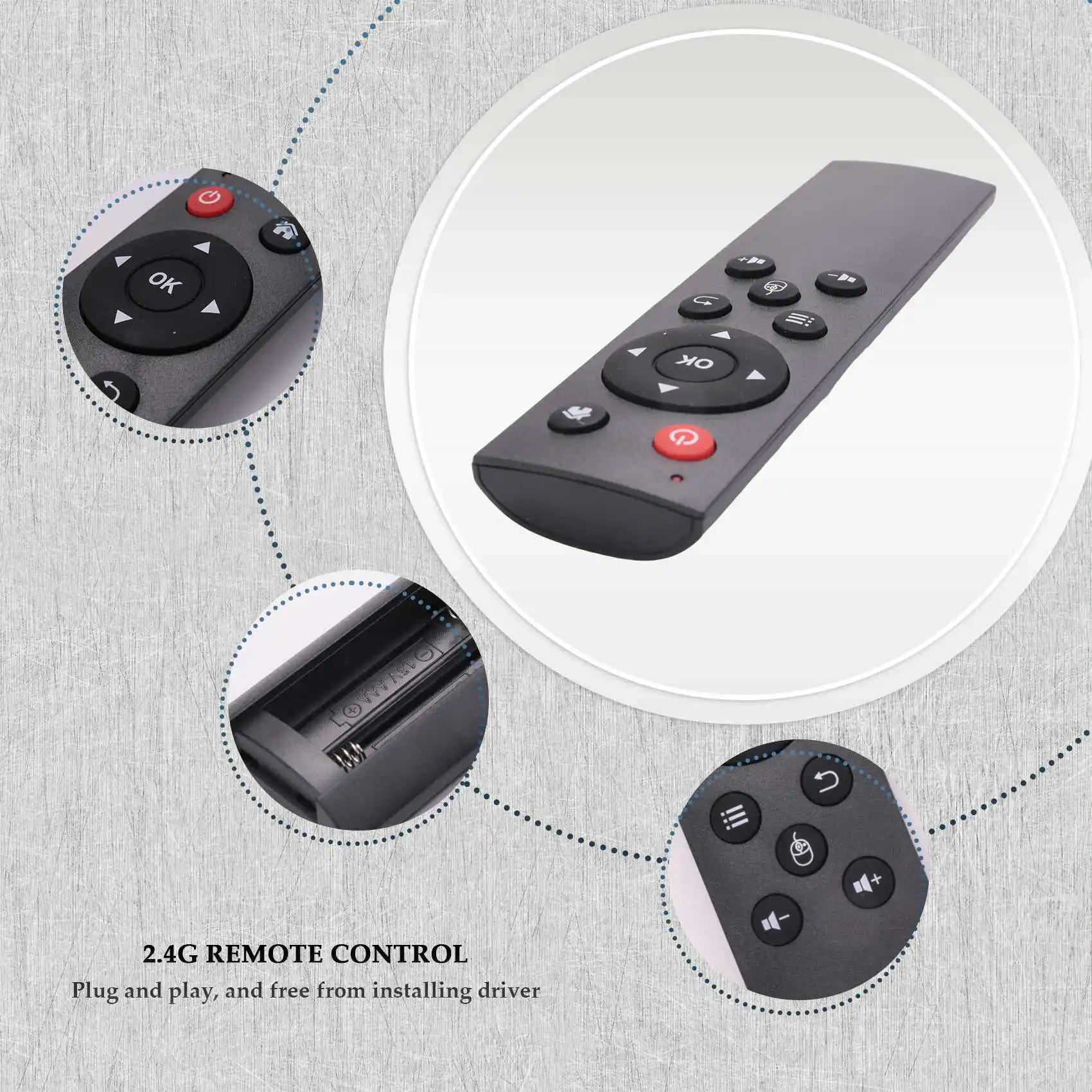 B04B-Universal 2.4G Wireless Air Mouse Keyboard Remote Control For PC Android TV Box