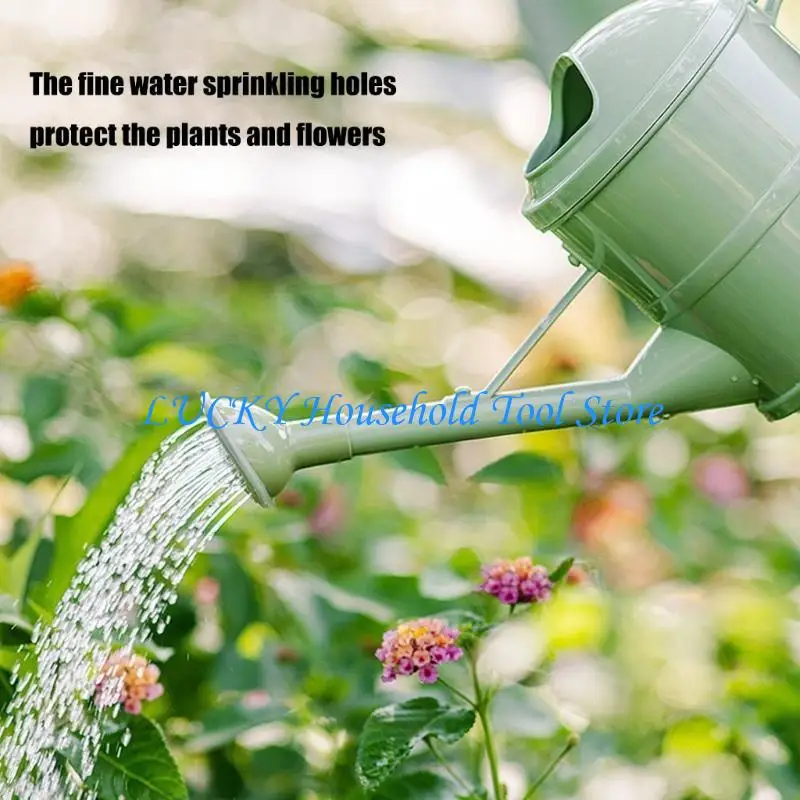 

J0MC Ergonomic 1.5L Plant Watering Can Long Reach Spout Nonslip Grip For Deep Pot Box