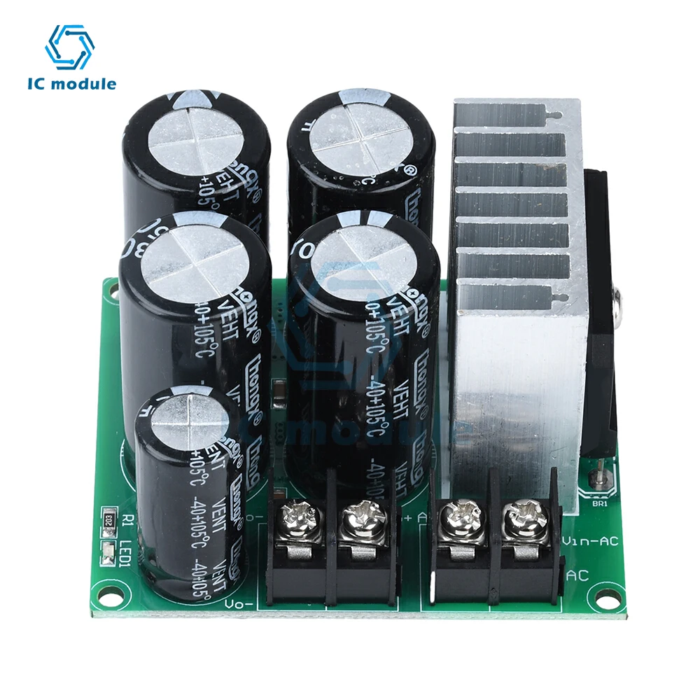 10A Single Power Supply Module Rectifier Filter Board Unregulated Power Supply Board Power Amplifier Single Power Supply Board