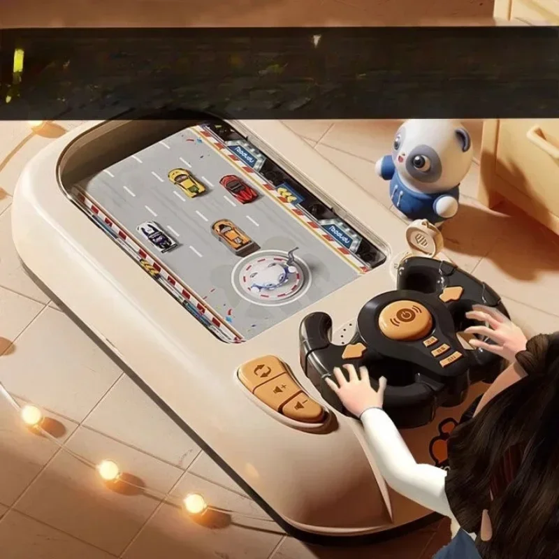 

Children's Simulated Racing Steel Toys,Racing Car Steering Wheel,Educational Car Adventure Desktop Steering Wheel Toys for Kids