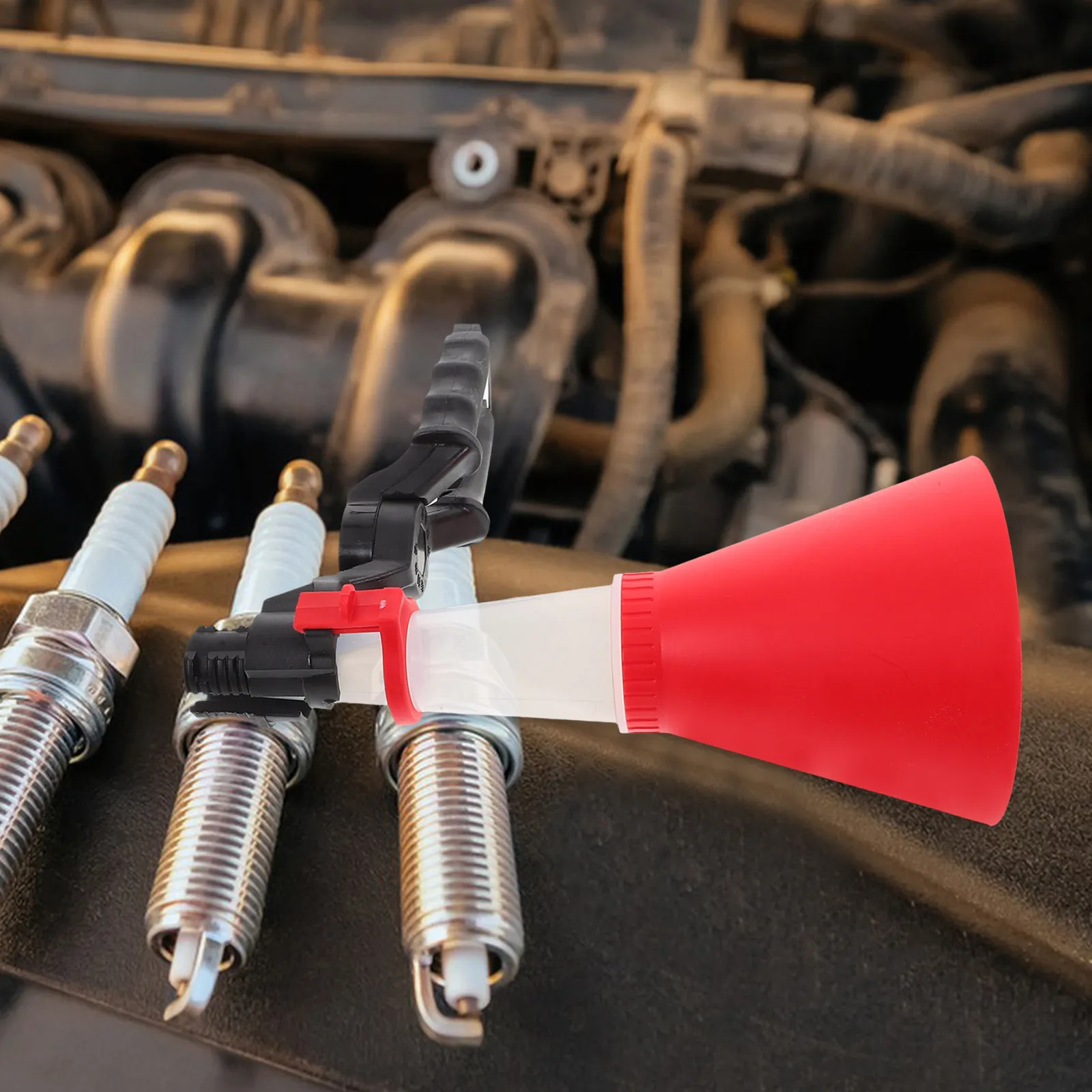 

Plastic Large Diameter Oil Filling Funnel Universal Car Motorcycle Engine Oil Leakproof No Spill Automotive Funnel