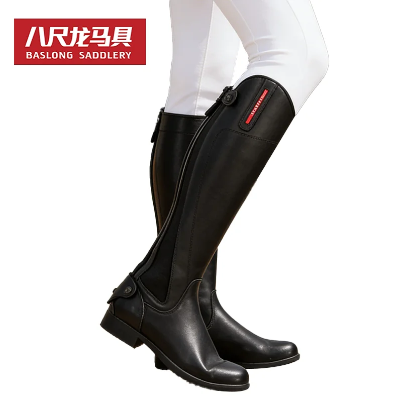 Baslong Equestrian Tall Boots 2026 Spring Equestrian Tall Boots for Women Men Genuine Leather Professional Equestrian Equipment