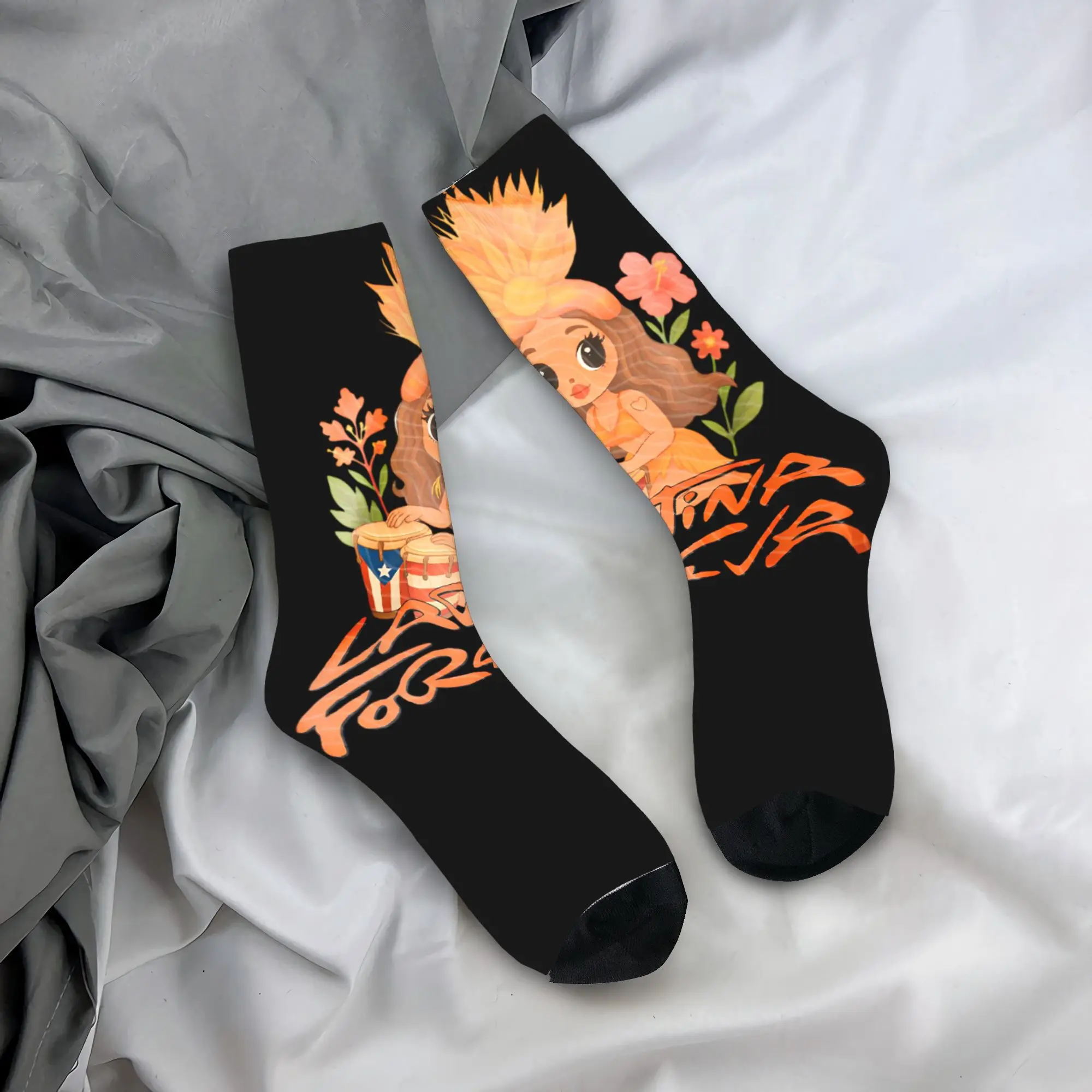 

Karol G Tropicoqueta 2025, новый альбом, носки для латинской Foreva, колумбийские чулки для певиц, зимние противоскользящие мужские носки, средние мягкие носки