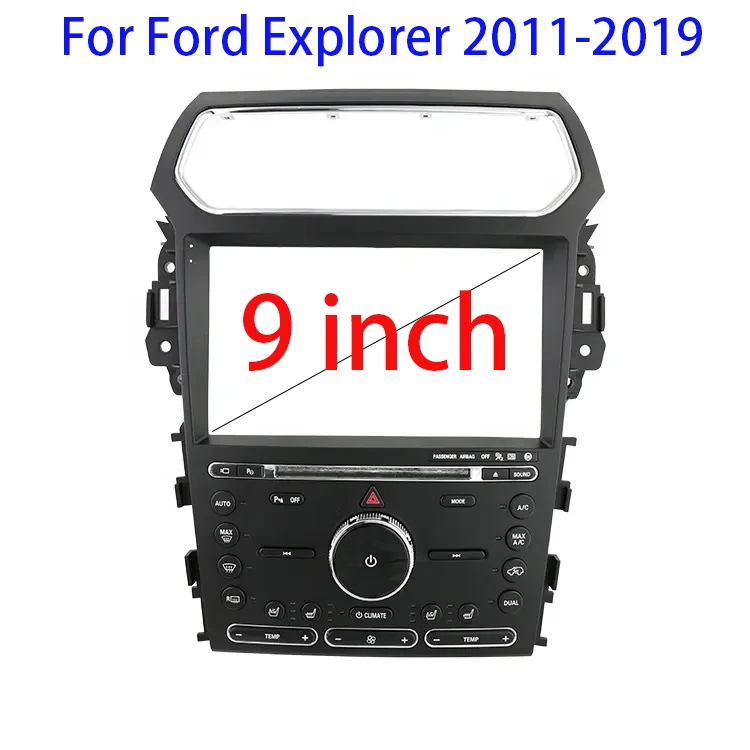 RSNAVI 9 inch car dvd Facia For Ford Explorer 2012-2016 Car Stereo installation kit Facia panel Car Radio Frame Adapter Cover