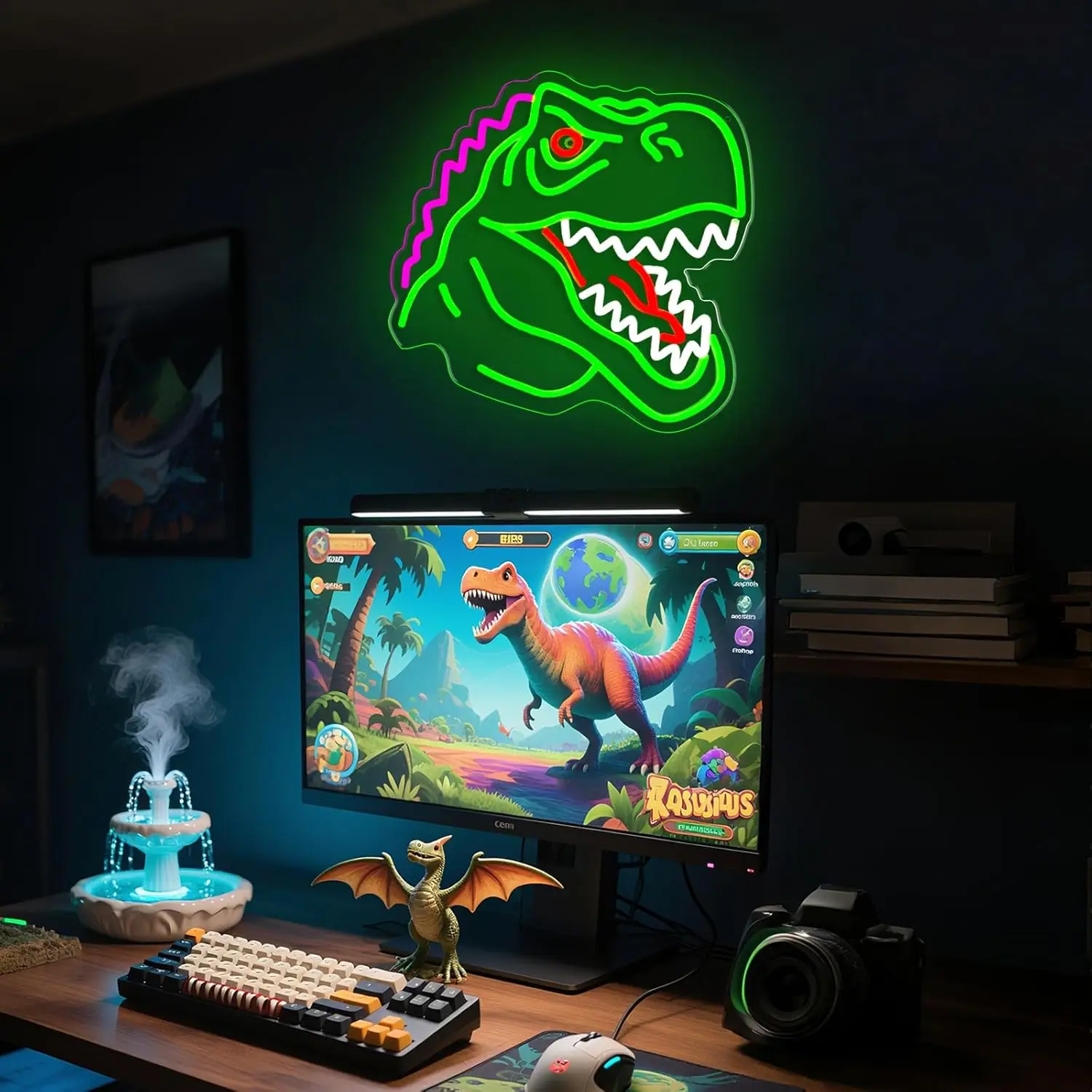 ไดโนเสาร์ป้ายนีออน USB ขับเคลื่อน LED Neon Light สําหรับ Man Cave Bar Club ห้องนั่งเล่นห้องนอน Shop Decor ส่วนบุคคลของขวัญ