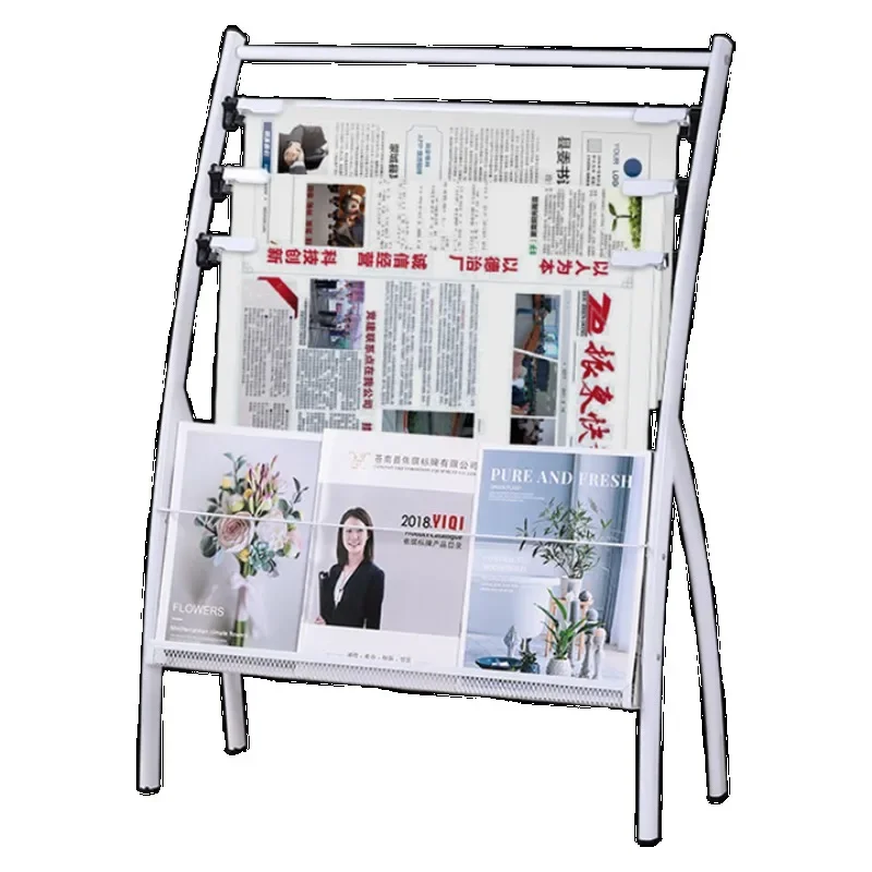 Magazine Shelf, Book Shelf, Floor-to-ceiling Newspaper , Brochure Display Shelf, Folding Data , Periodical