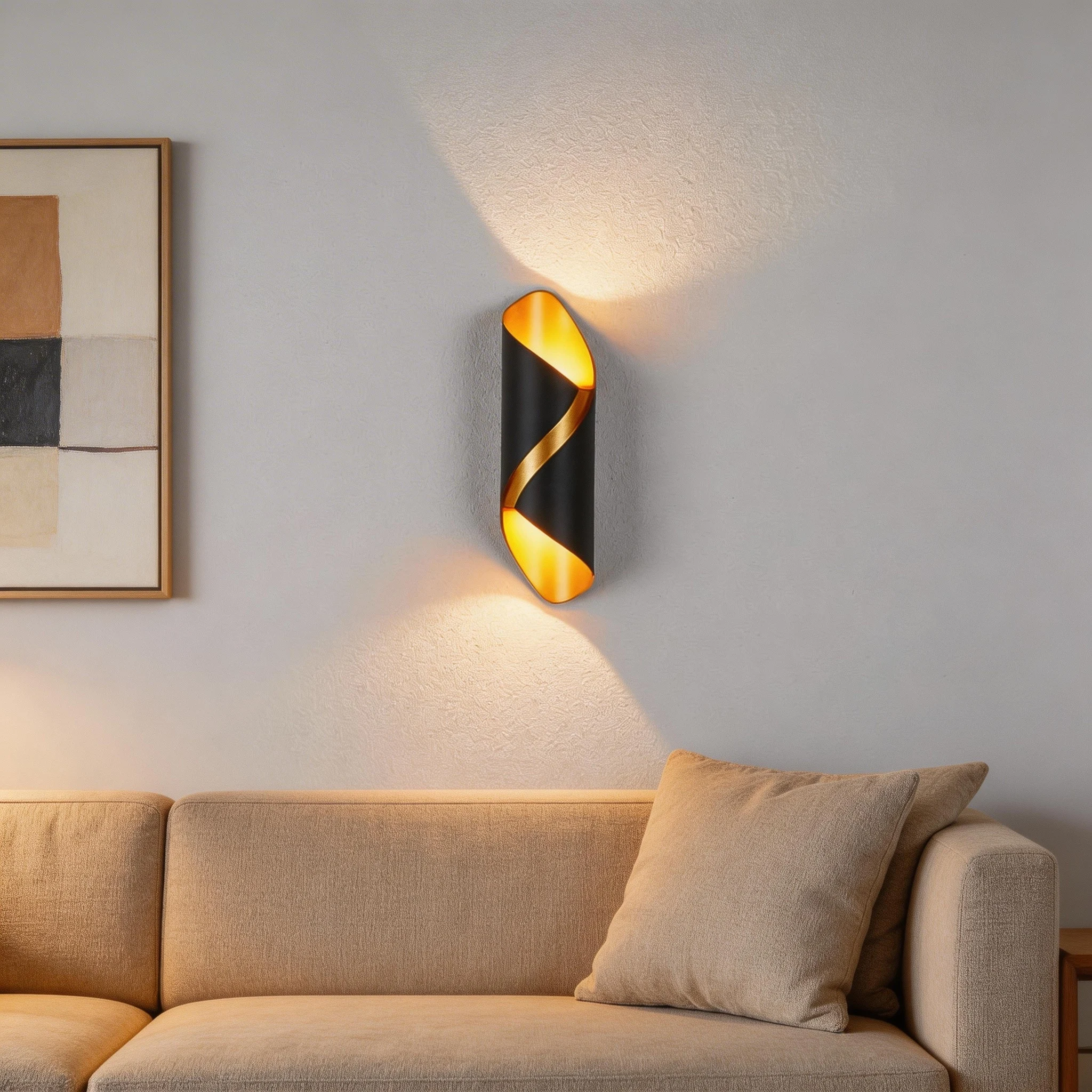 Modern Nordic Spiral Design LED Wall Lamp 6W 3000K Indoor Outdoor Waterproof Sconce Light for Home Decor