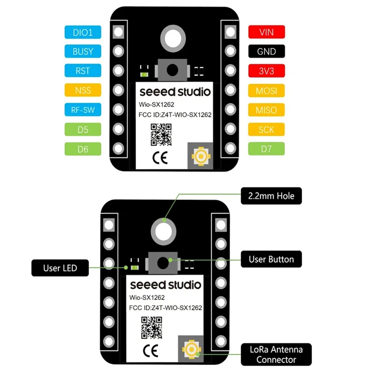 

Комплект макетной платы A69Z ESP32 S3, XIAO ESP32S3, SX126, антенна 868 МГц 915 МГц, Wi-Fi, Bluetooth для местластики/Lora/Lorawan