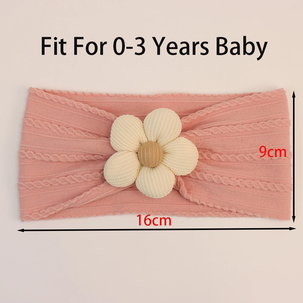 5Pcs/Lot Flower Baby Girl Headband Nylon Baby Headbands Set Newborn Baby Hair Bands Children Turban Headwear Kids Accessories