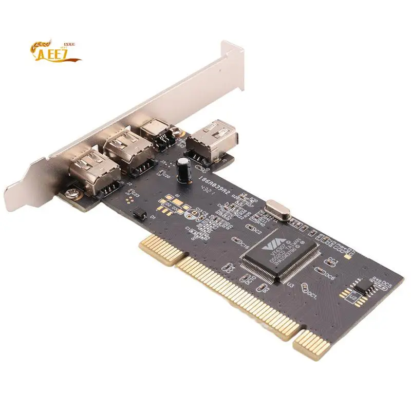 AEE7-3 Port IEEE 1394 Firewire Card PCI Firewire Adapter IEEE 1394 PCI Controller Card For Desktop PC