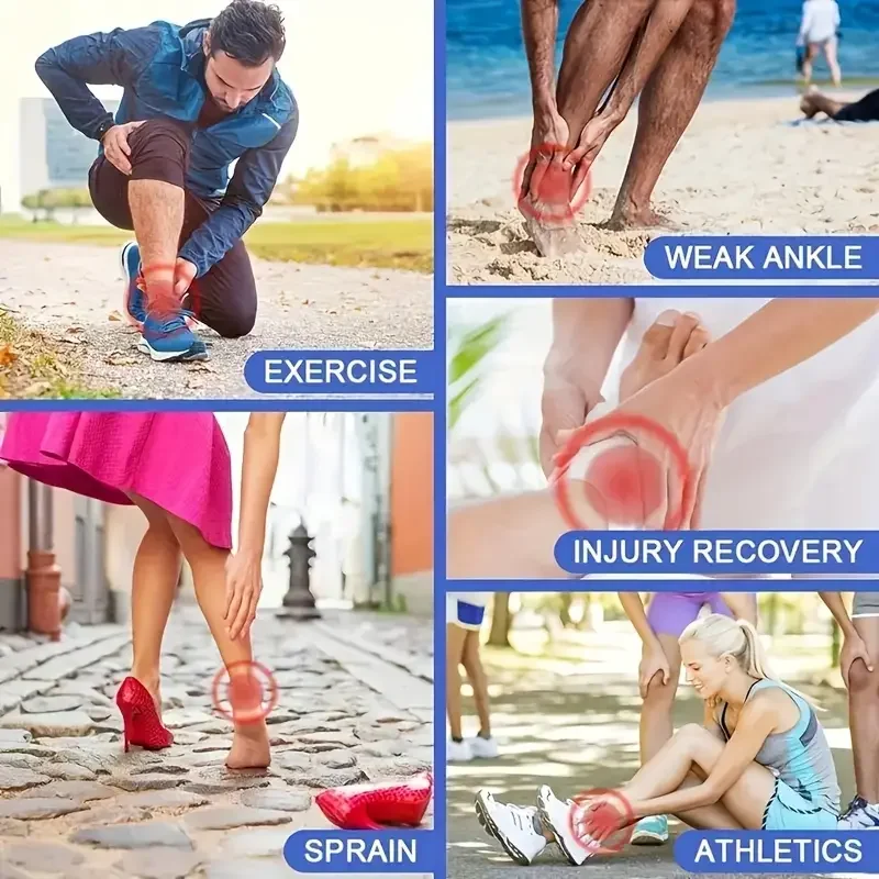 1 paio di cavigliere sportive per il Fitness supporto per compressione regolabile tendine cinturino per alleviare il dolore distorsione del piede involucro per lesioni tacco elastico