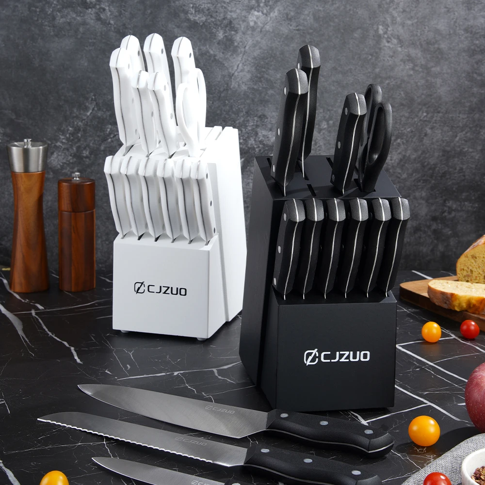 15PCS/Stainless Steel Kitchen Knife Set One-piece Chef's  Knive Vegetable Fruit Meat Cutting Bread steak knife All Saints' Day