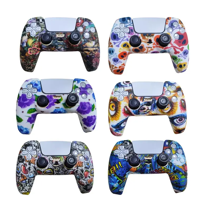 For PS5 Controller Protective Cover Silicone For Playstation 5 Anti-Slip Cover Skin for PS5 Slim Cover Thumb Grips Accessories