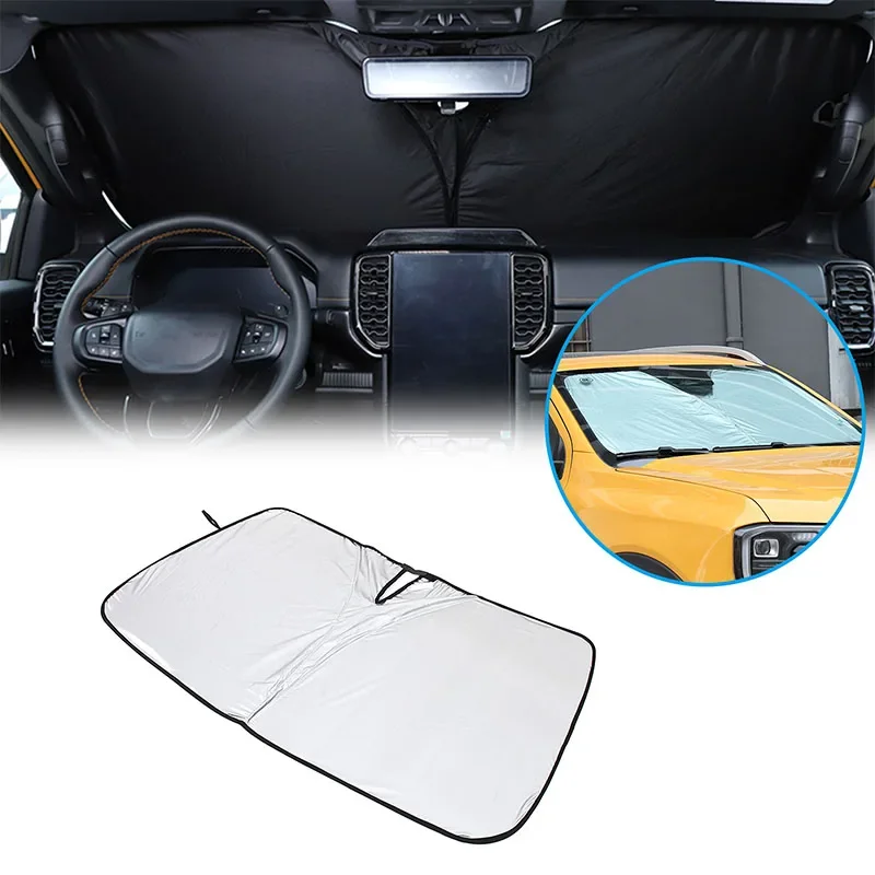 

For Ford Ranger 2015-2023 Car Nano-Insulat Windshield Sunshade Front Window Sun Shade Visor Auto Interior Accessories