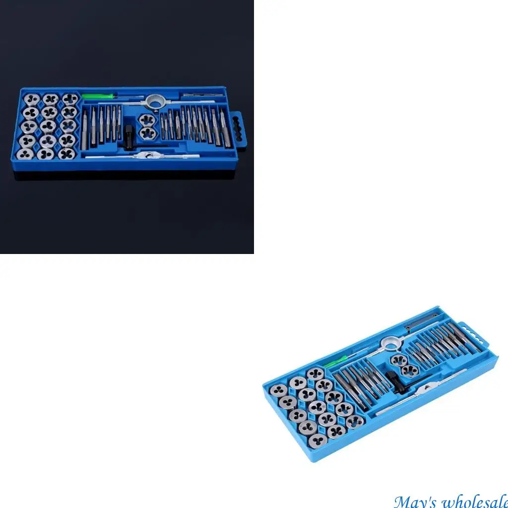 

40pc Versatile Tap and Die Set Thread Repair Tool High Performances Tap And Die For Versatile Threading Applications 448A
