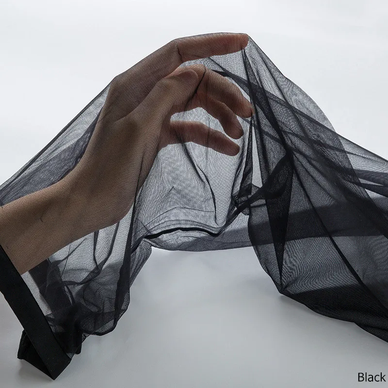 Ultradünner 0,1D-Damen-Sommerstrumpf, dünne Linie, im Schritt, eng, vollständig transparent, nahtlos, Zehenbereich, dehnbar, sexy Strumpfhose – Detail 4