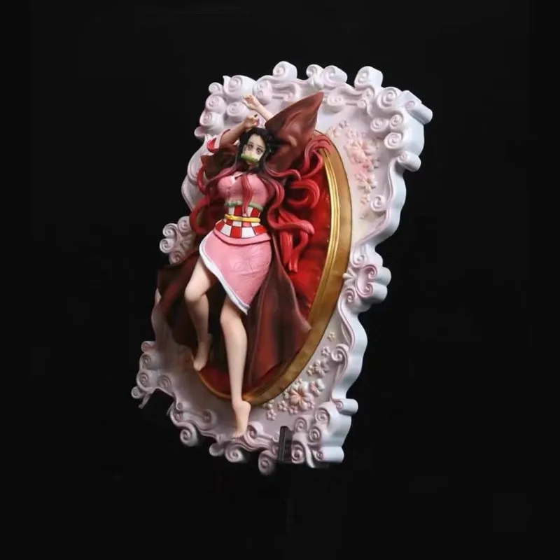 33 سنتيمتر الكرتون Demonslayer إطار صور ستيريو كامادو-نيزوكو دمية نموذج الكرتون مثير فتاة يمكن تعليقها على الحائط الحلي لعبة Gif