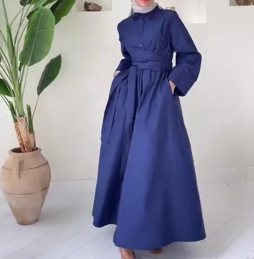 2025년 가을 여성 칼라 셔츠 스커트 하이웨이스트 스트랩 슬리밍 출근룩 원피스
