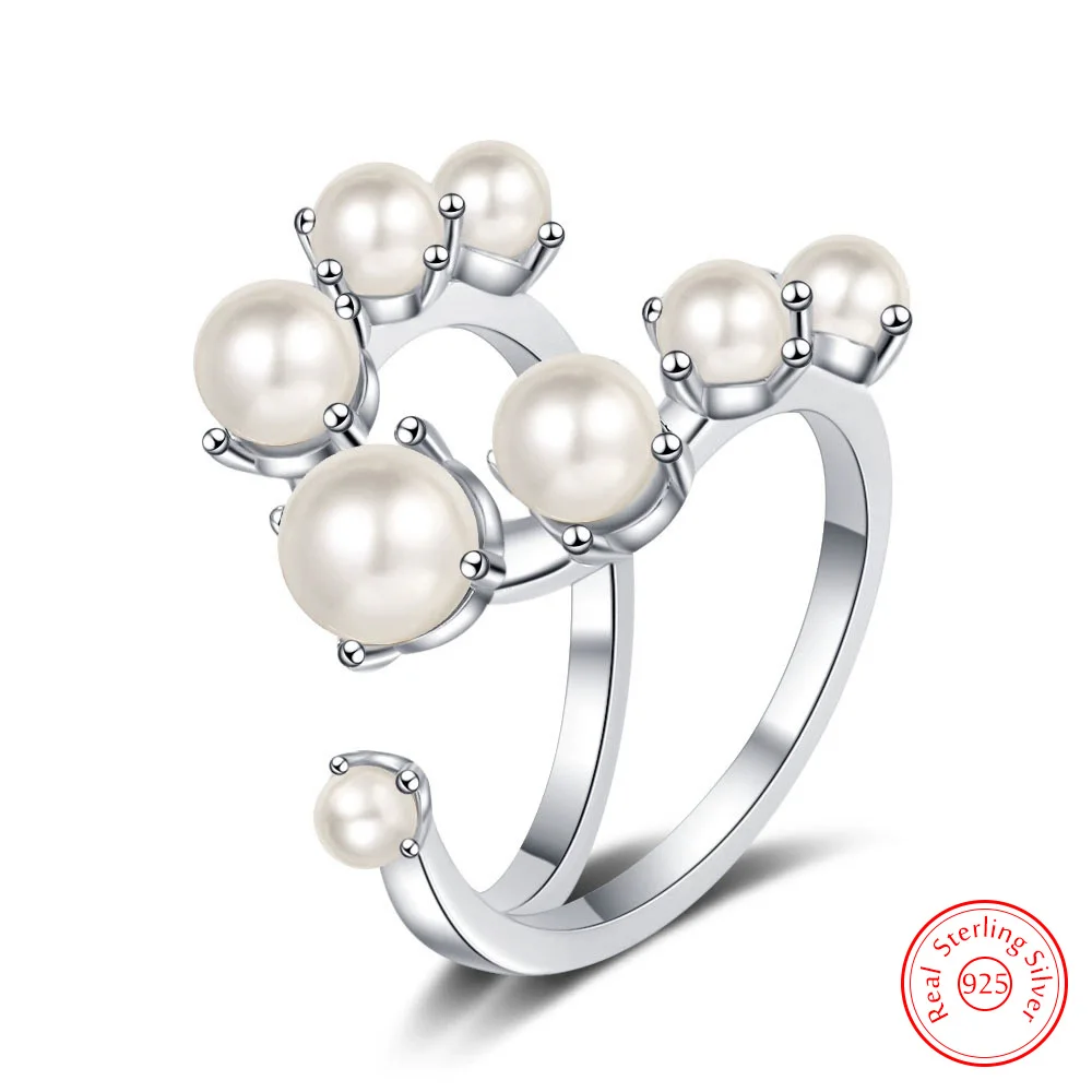 

New Jewelry 925 Sterling Silver Pearl Ring For Women Fashion FQL25121