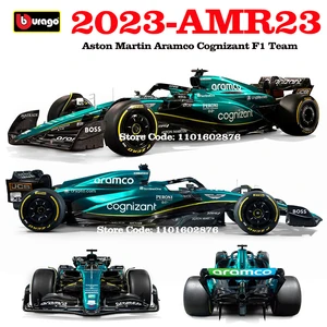 Bburago-Modell der Cast League, Sammelspielzeug, 1:43, F1, Aston Martin, Aramco, F1-Team, AMR23, 2023, #14, Alonso, #18 8 Hauptverkaufsautos Formel 1 - №7