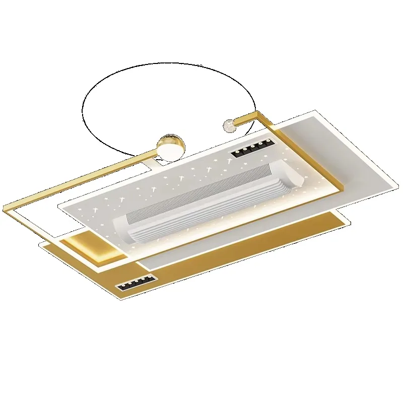 

Modern Light Emitting Diode Bladeless Ceiling Fan with Light Remote Switch for Bedroom or Living Room with Iron Body Material