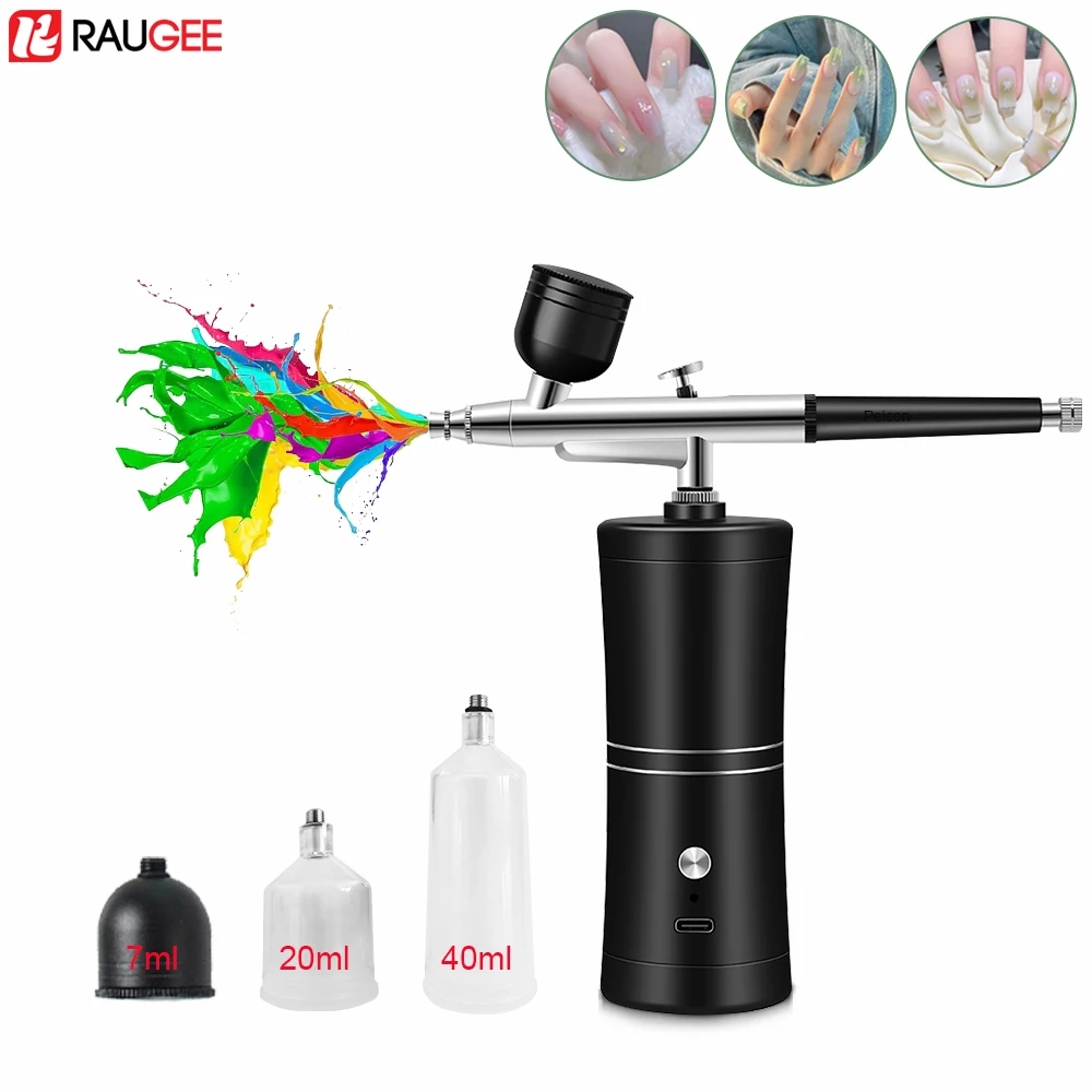 Airbrush Nail Art Painting Compressor Portable Air Brush Cake Paint Spray Gun Cordless Mini Airbrush Airbrush Compressor Kit ﻿