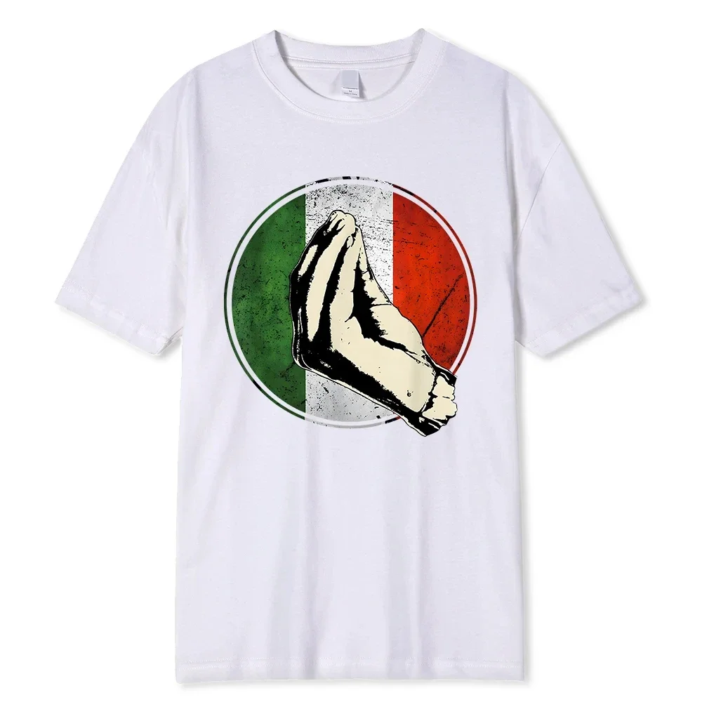 y2k Italian Gift Shirt Funny Italy T Shirt Fitted Casual pure Cotton Men Tees Cool Summer Oversize Short Sleeves Male tops